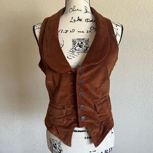 Women’s Brown Corduroy Button Up Western Core Cowgirl 70s style